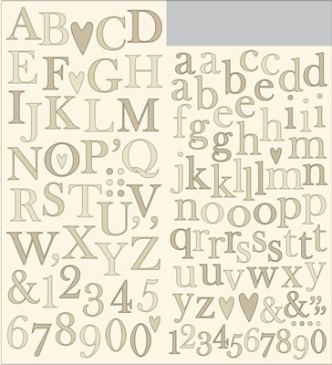 Heidi Grace - The Meadow - Meadow Alpha Stickers  (sold in 3's)
